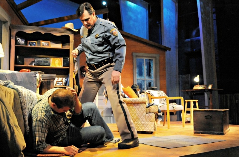 Terry Dodd considered his play 'Home By Dark' to be his favorite. It was staged at Curious Theatre in 2010 with Jake Walker, left, and Michael McNeill as Dodd's cop dad. Photo by Michael Ensminger for Curious Theatre Company