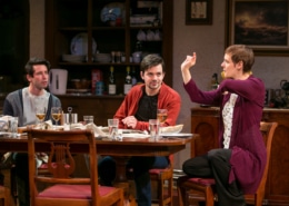 Andrew Pastides, Tad Cooley and Kate Finch in Tribes, 2016. Photo by Adams VisCom.