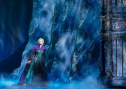 Caissie Levy as Elsa in FROZEN on Broadway Freeze. Photo by Deen van Meer
