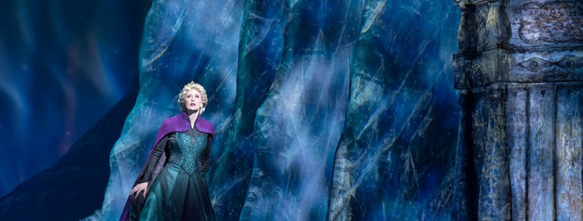 Caissie Levy as Elsa in FROZEN on Broadway Freeze. Photo by Deen van Meer