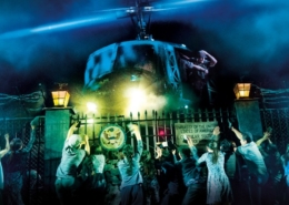 The helicopter lands in ‘The Nightmare’ in MISS SAIGON. Photo: Matthew Murphy and Johan Persson
