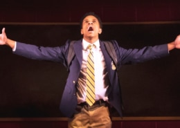 Jeremy Pope in the recent Broadway production of 'Choir Boy.' Photo by Matthew Murphy.
