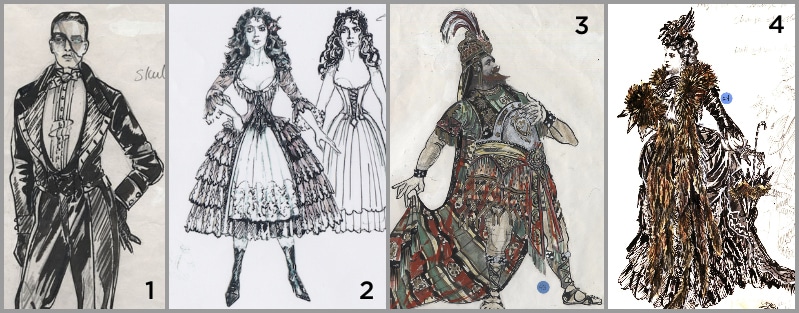 Phantom of The Opera costume sketches