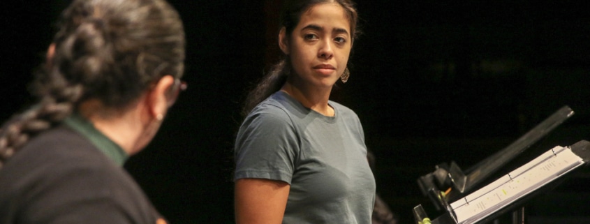 In Her Bones. 2020 Colorado New Play Summit. Laura Crotte and Valentina Guerra Photo by John Moore.