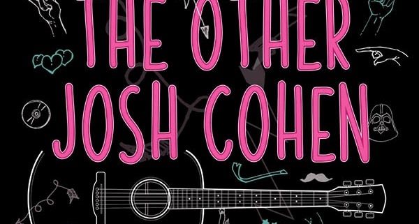 The Other Josh Cohen. The Other Josh Cohen in text, featuring notebook doodles with a large guitar drawing in the center of a black background