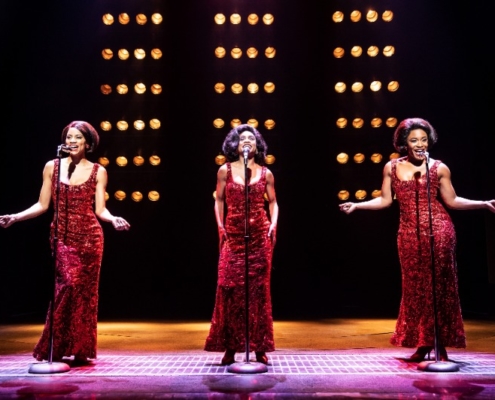 Taylor Symone Jackson, Candice Marie Woods, and Nasia Thomas in AIN'T TOO PROUD. Photo by Matthew Murphy.