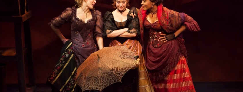 Stephanie Martignetti, Cameron Adams, Jesmille Darbouze in The Unsinkable Molly Brown. Photo Credit Jennifer M. Koskinen