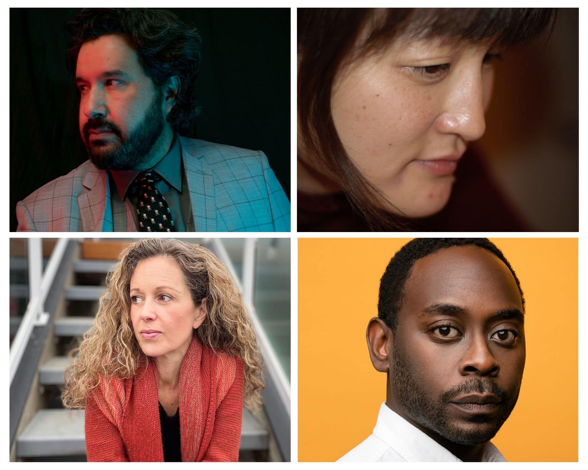 Playwrights Leonard Madrid, Kimber Lee, Kirsten Potter, and James Ijames in a collage.