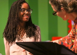 A high school playwright takes notes from a DCPA teaching artist