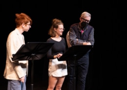 Patrick Elkins-Zeglarski works with young actors onstage