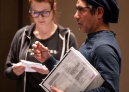 Actors listen intently as their DCPA Education instructor speaks