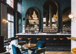 An elegant hotel bar