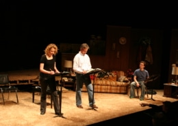 Actors read from music stands onstage for Shooting Star