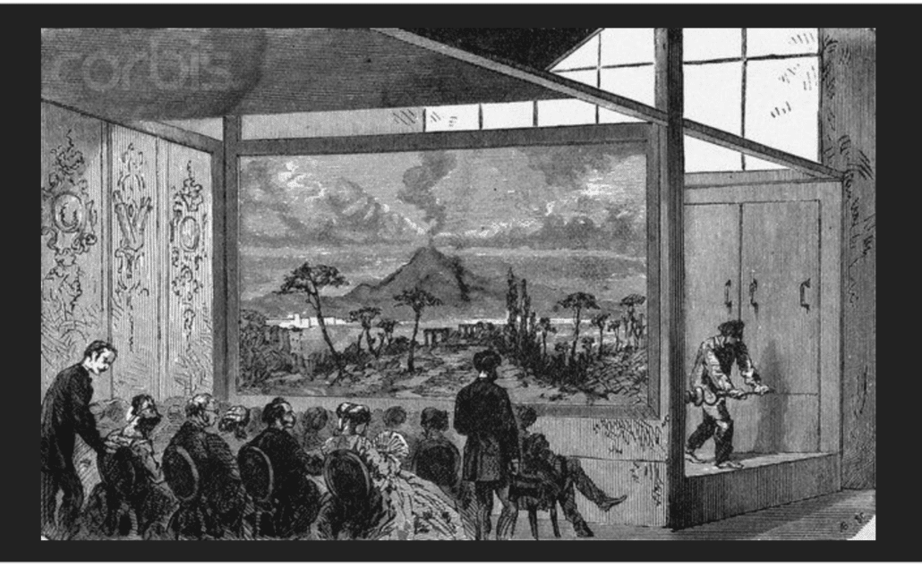 An illustration of an ancient Chinese theatre performance