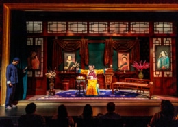 The cast of The Chinese Lady performs on an opulent stage