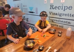 Children playing at the Children's Museum kitchen