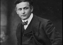 A portrait of the magician Harry Houdini